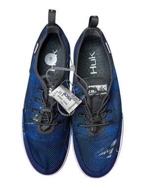 Huk Performance Fishing Blue Mesh Water-Resistant Sneakers